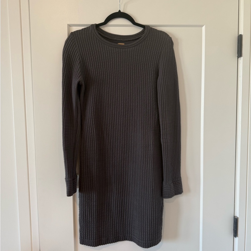 Zara Charcoal Long Sleeve Knit Dress